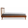 Riverbay Furniture Bristol Tufted Fabric & Wood Platform Queen Bed in Brown
