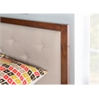 Riverbay Furniture Bristol Tufted Fabric & Wood Platform Queen Bed in Brown
