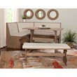 Riverbay Furniture Transitional Wood Corner Nook Dining Set in Brown