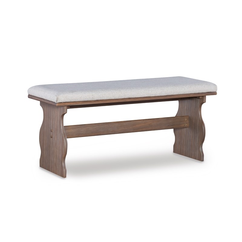 Riverbay Furniture Transitional Wood Corner Nook Dining Set in Brown