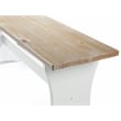 Riverbay Furniture Kerry Planked Solid Wood Dining Nook Set in Antique White