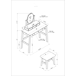 Riverbay Furniture Wood Vanity Set in Walnut Brown