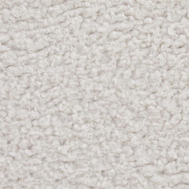 Riverbay Furniture Round Modern Wood Padded Storage Ottoman in Natural