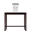 Riverbay Furniture Transitional Wood Bar Height Pub Table in Walnut Brown