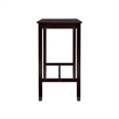 Riverbay Furniture Transitional Wood Bar Height Pub Table in Walnut Brown