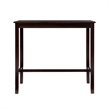 Riverbay Furniture Transitional Wood Bar Height Pub Table in Walnut Brown