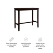 Riverbay Furniture Transitional Wood Bar Height Pub Table in Walnut Brown