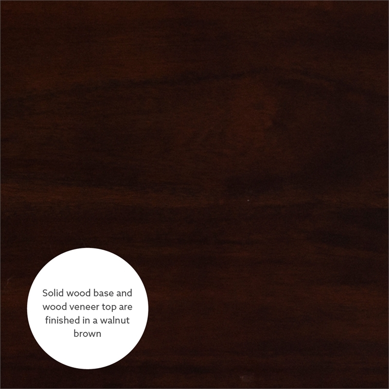 Riverbay Furniture Transitional Wood Bar Height Pub Table in Walnut Brown