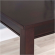 Riverbay Furniture Rubberwood Walnut Brown Pub Table Rectangular 47.25