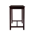 Riverbay Furniture Rubberwood Walnut Brown Pub Table Rectangular 47.25