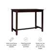 Riverbay Furniture Rubberwood Walnut Brown Pub Table Rectangular 47.25