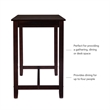 Riverbay Furniture Rubberwood Walnut Brown Pub Table Rectangular 47.25