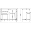 Riverbay Furniture Rubberwood Espresso Brown Pub Table Rectangular 27.25