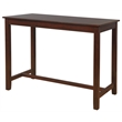 Riverbay Furniture Rubberwood Espresso Brown Pub Table Rectangular 27.25
