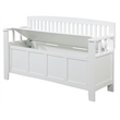 Riverbay Furniture Wood Storage Bench in White