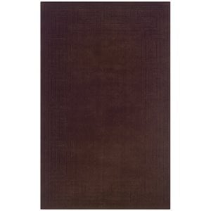 Riverbay Furniture 5' x 8' Transitional Hand Woven Wool Rug in French Roast