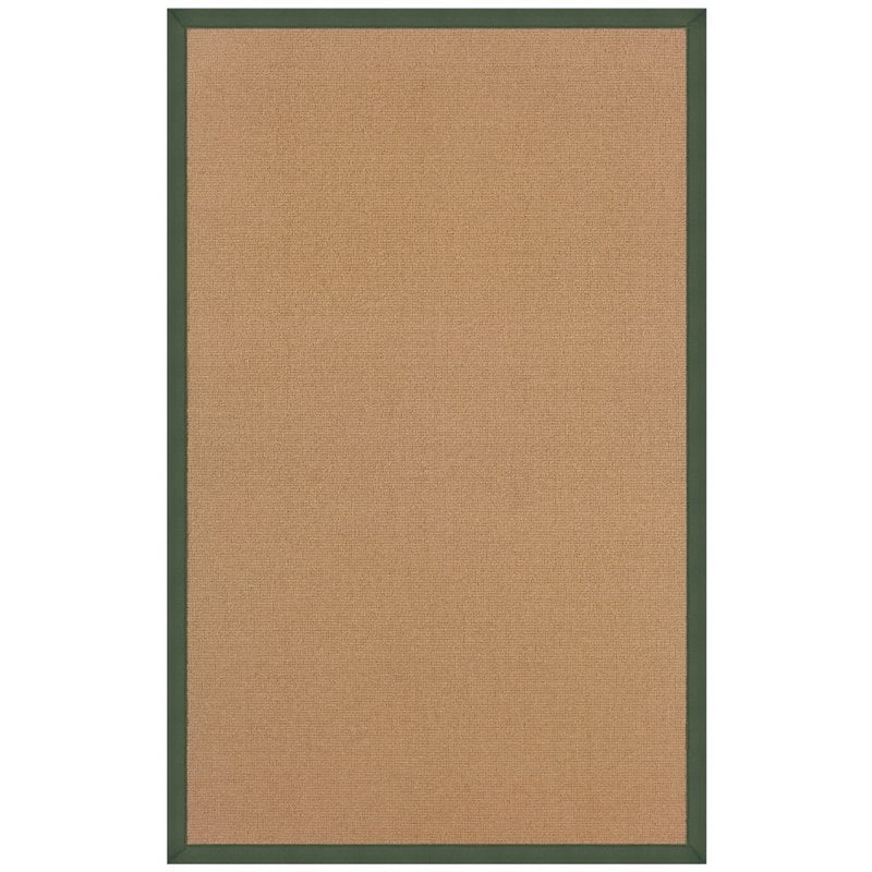 Riverbay Furniture 5' x 8' Transitional Wool Rug in Cork and Green