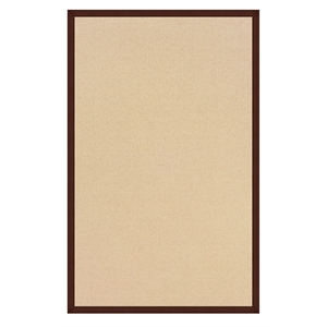 Riverbay Furniture 4' x 6' Transitional Wool Rug in Natural and Brown