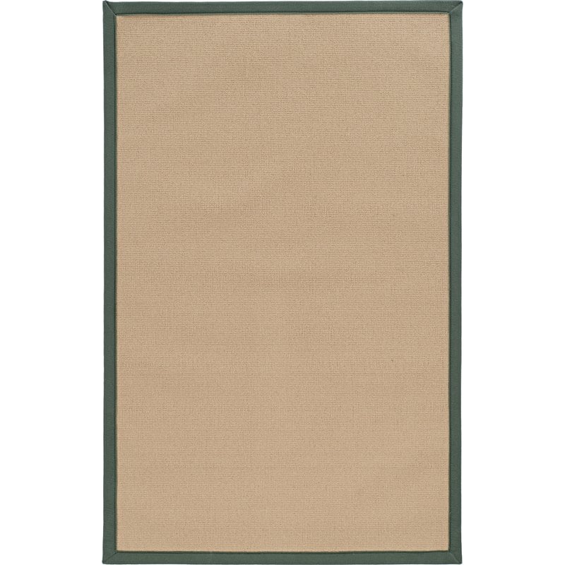 Riverbay Furniture 5' x 8' Transitional Wool Rug in Sisal and Green