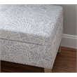 Riverbay Furniture Wood Upholstered Storage Ottoman in Stone Gray