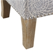 Riverbay Furniture Wood Upholstered Storage Ottoman in Stone Gray