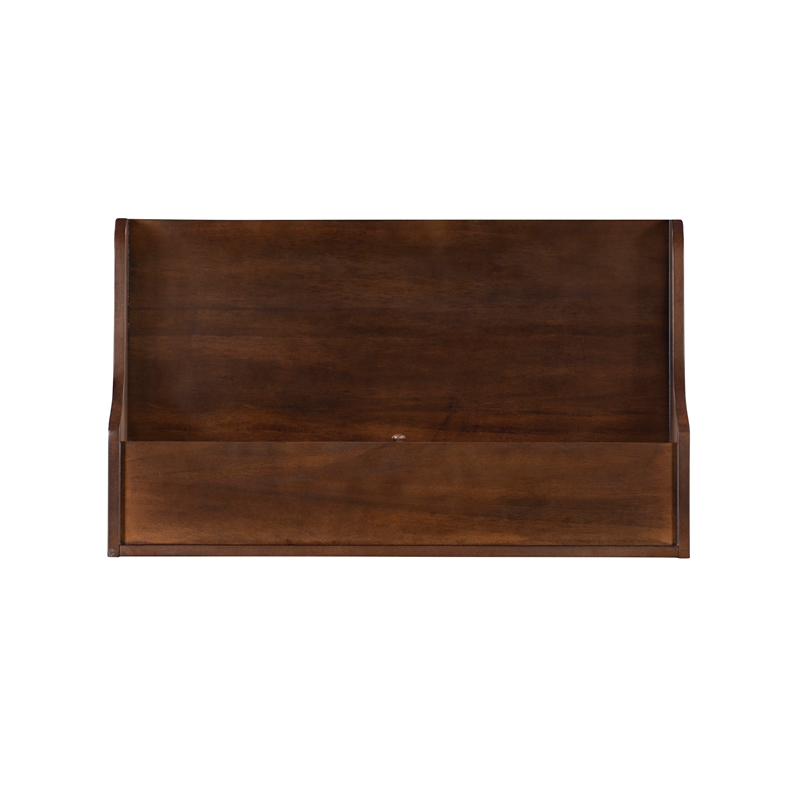 Riverbay Furniture Wood Folding Desk in Antique Walnut Brown