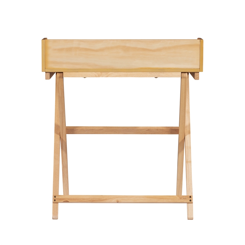 Riverbay Furniture Wood Folding Desk in Natural Brown