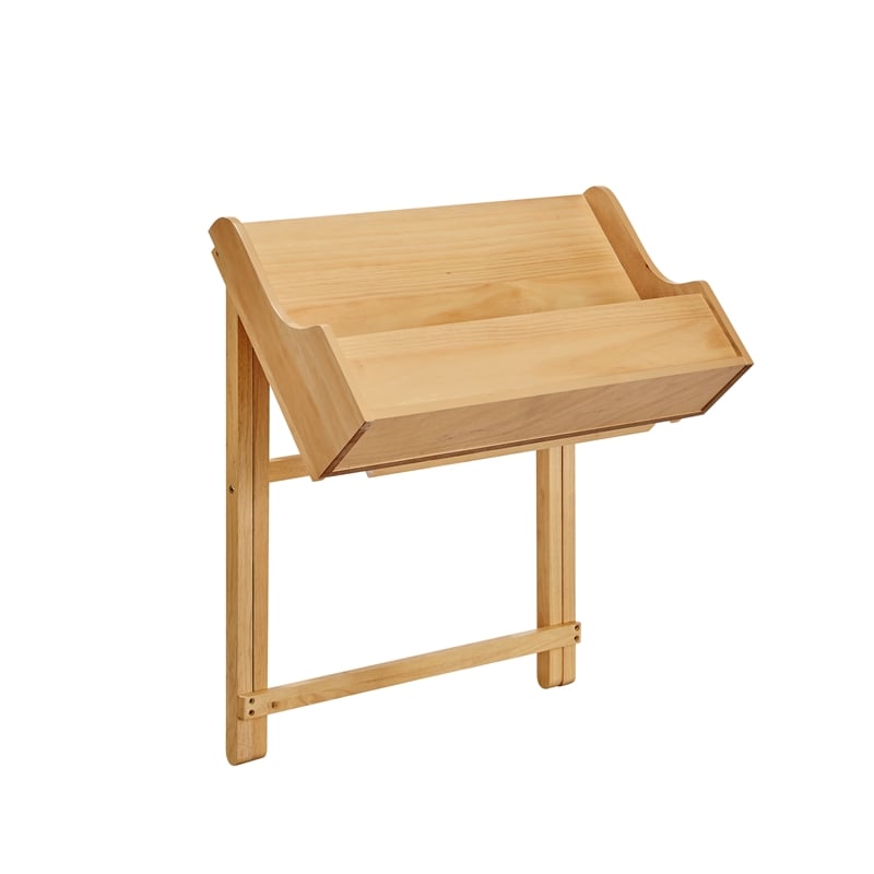 Riverbay Furniture Wood Folding Desk in Natural Brown