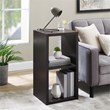 Riverbay Furniture Two Cubby Wood Storage Cabinet in Espresso