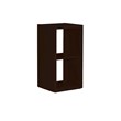 Riverbay Furniture Two Cubby Wood Storage Cabinet in Espresso