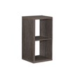 Riverbay Furniture Two Cubby Wood Storage Cabinet in Gray