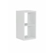 Riverbay Furniture Two Cubby Wood Storage Cabinet in White