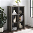Riverbay Furniture Six Cubby Wood Storage Cabinet in Gray