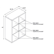 Riverbay Furniture Six Cubby Wood Storage Cabinet in White