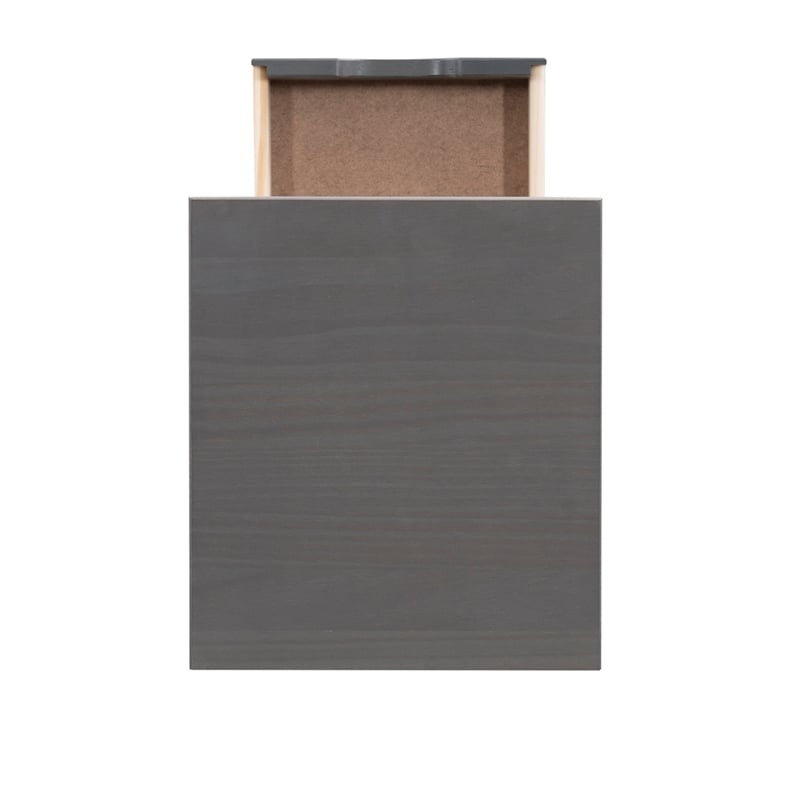 Riverbay Furniture Six Drawer Wood Rolling Storage Cart in Gray