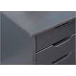 Riverbay Furniture Six Drawer Wood Rolling Storage Cart in Gray