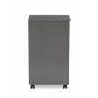 Riverbay Furniture Six Drawer Wood Rolling Storage Cart in Gray