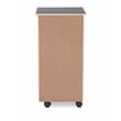 Riverbay Furniture Six Drawer Wood Rolling Storage Cart in Gray
