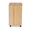 Riverbay Furniture Wood Natural Rolling Storage Cart Rectangular Casters 20.75