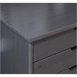 Riverbay Furniture Wood Gray Rolling Cart Rectangular Mobile 20.75
