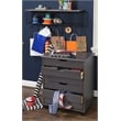 Riverbay Furniture Wood Gray Rolling Cart Rectangular Mobile 20.75