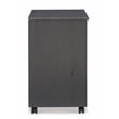 Riverbay Furniture Wood Gray Rolling Cart Rectangular Mobile 20.75