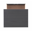 Riverbay Furniture Wood Gray Rolling Cart Rectangular Mobile 20.75