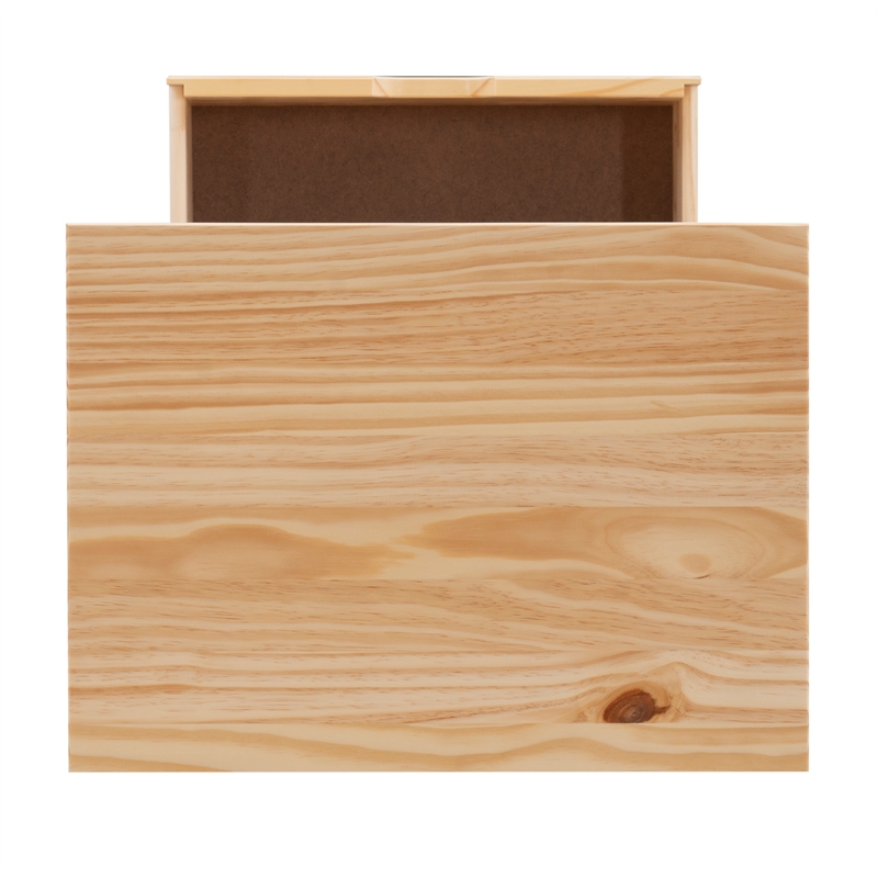 Riverbay Furniture 8-Drawer Transitional Wood Storage Cart w/ Casters in Natural