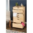 Riverbay Furniture 8-Drawer Transitional Wood Storage Cart w/ Casters in Natural