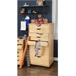 Riverbay Furniture 8-Drawer Transitional Wood Storage Cart w/ Casters in Natural