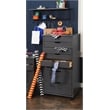 Riverbay Furniture 8-Drawer Transitional Wood Storage Cart w/ Casters in Gray