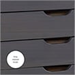 Riverbay Furniture 8-Drawer Transitional Wood Storage Cart w/ Casters in Gray