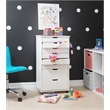 Riverbay Furniture 8-Drawer Transitional Wood Storage Cart in White Wash