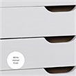 Riverbay Furniture 8-Drawer Transitional Wood Storage Cart in White Wash